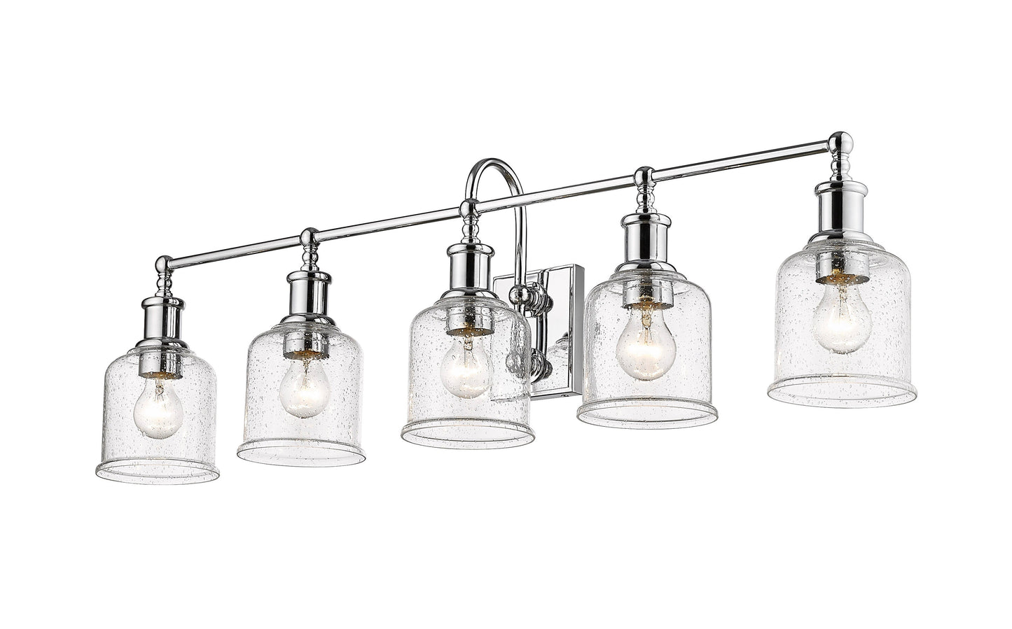 Z-Lite Bryant 40.5-in 5 Light Polished Chrome Industrial Bathroom Vanity light