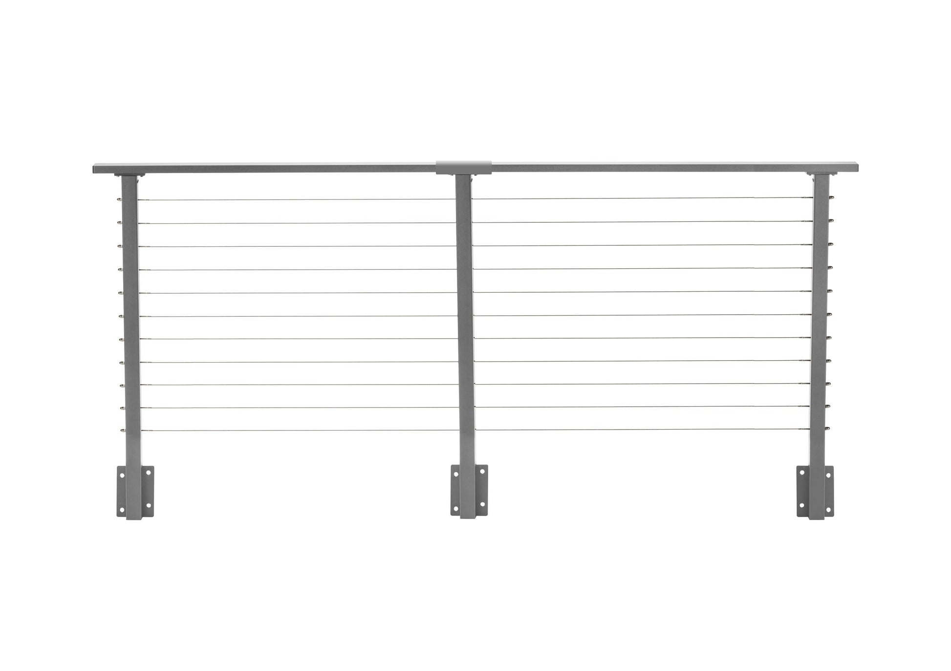 CityPost Face Mount 8-ft x 36-in Grey Steel Deck Cable Rail Kit