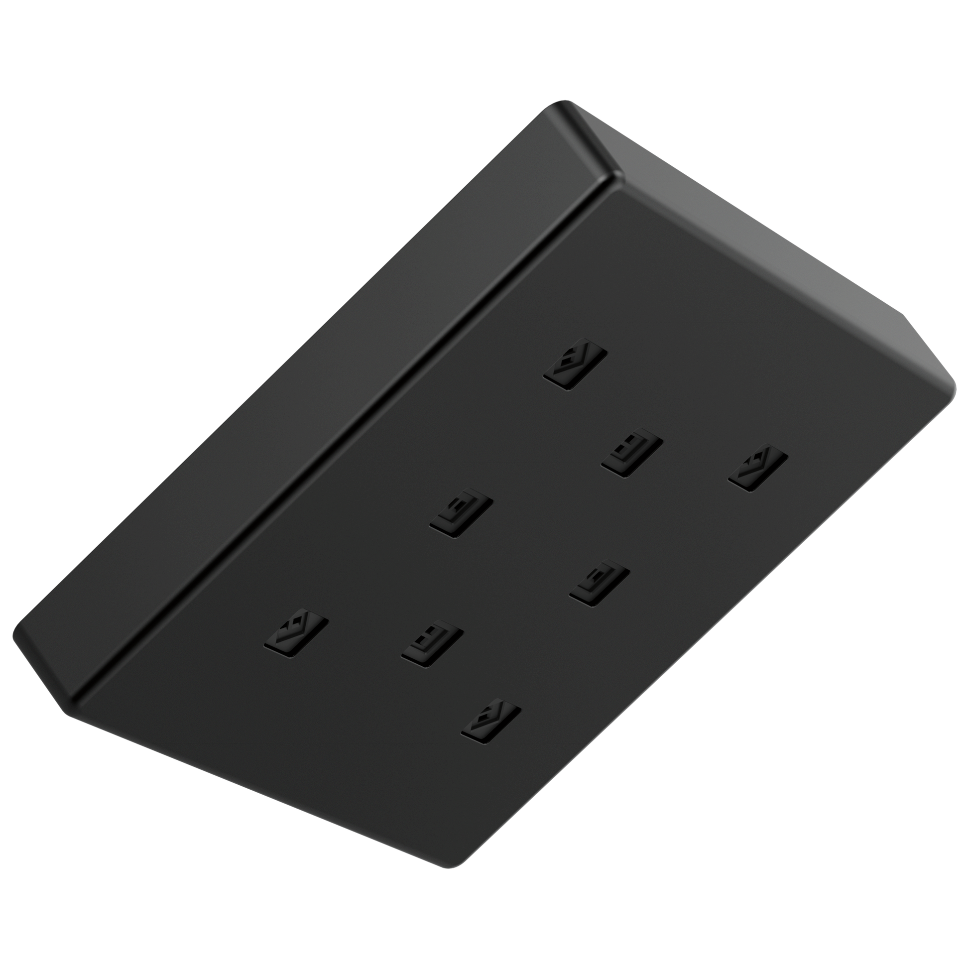 Delta Universal Showering Components 1.0 -Spray Matte Black 6.0000-in Square Rain Shower Head 1.75 GPM