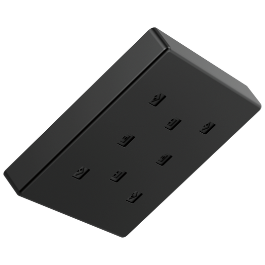 Delta Universal Showering Components 1.0 -Spray Matte Black 6.0000-in Square Rain Shower Head 1.75 GPM