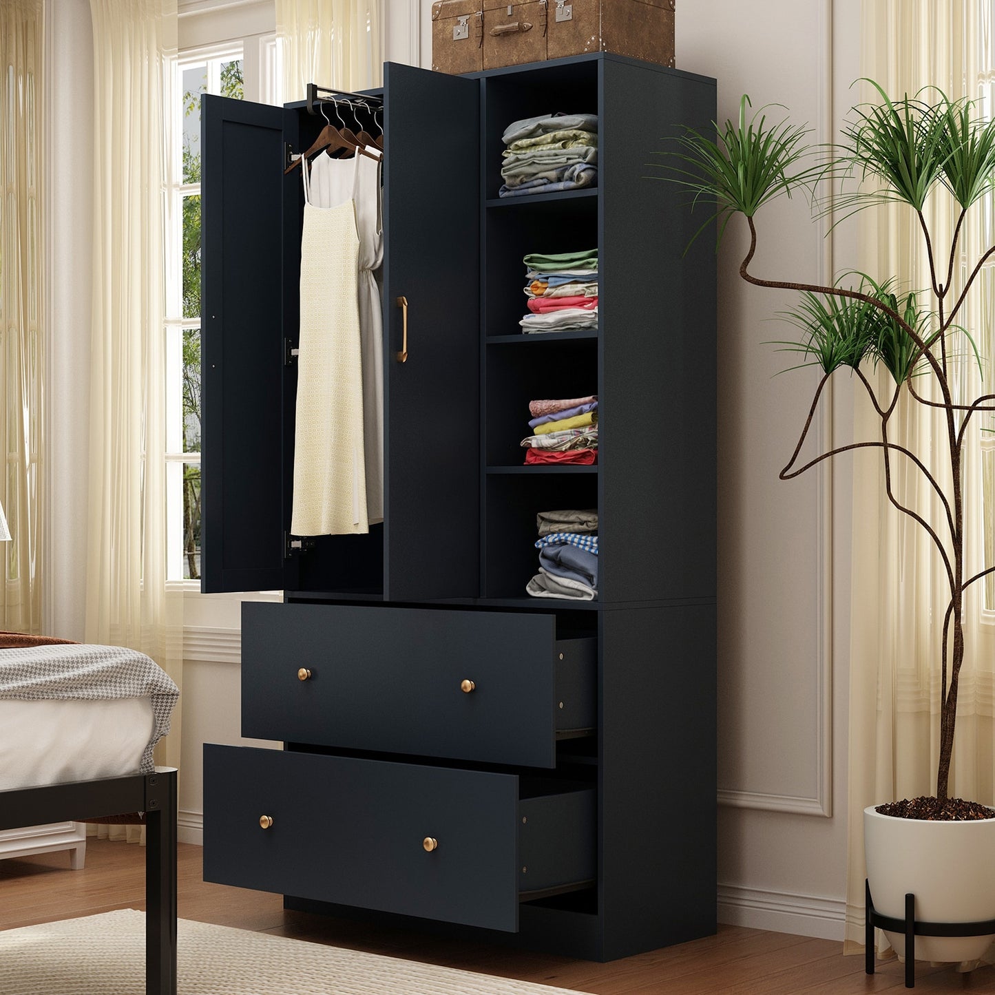 FUFU&GAGA Blue Armoire