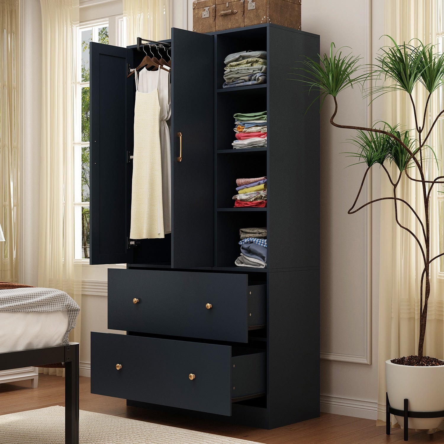 FUFU&GAGA Blue Armoire