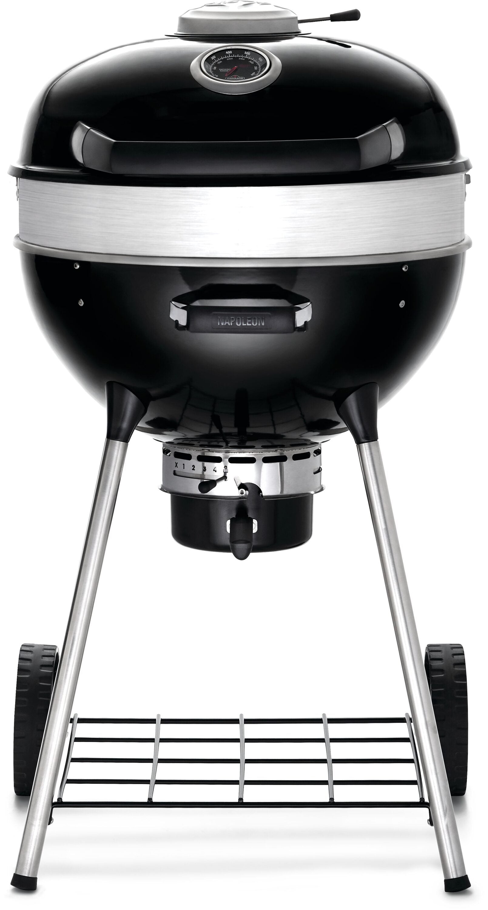NAPOLEON PRO22 Leg Series 21.5-in W Black/Porcelain Kettle Charcoal Grill