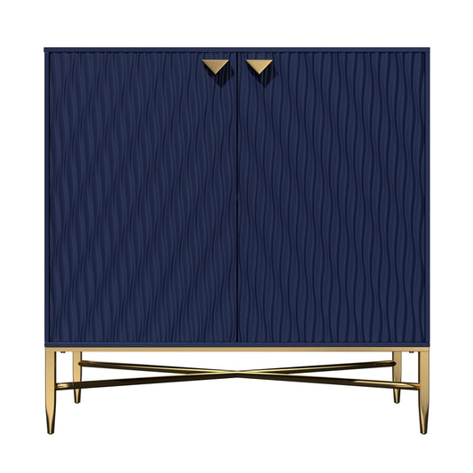 Clihome 31.5-in W 2-Door Navy Accent Cabinet
