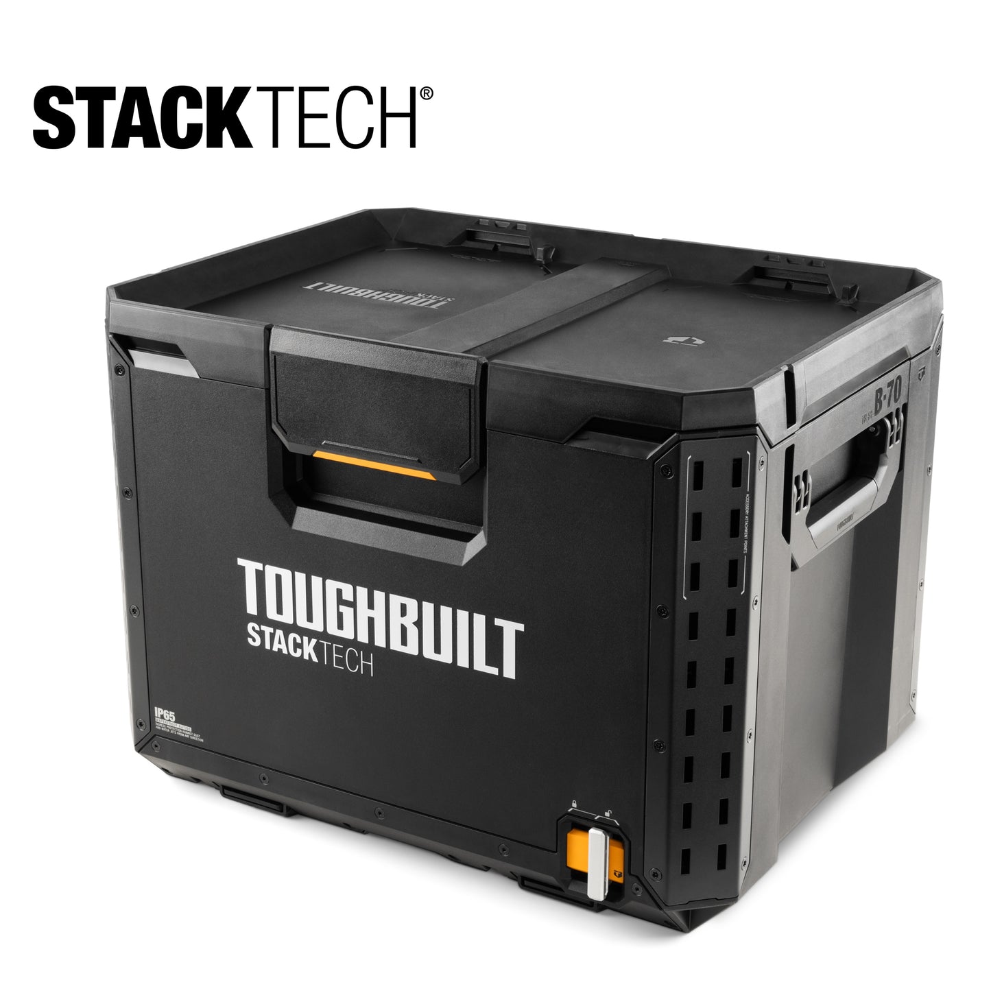 TOUGHBUILT STACKTECH XL 21-in W x 15.6-in H x 16-in D Black Plastic/Metal Tool Box TB-B1-B-70