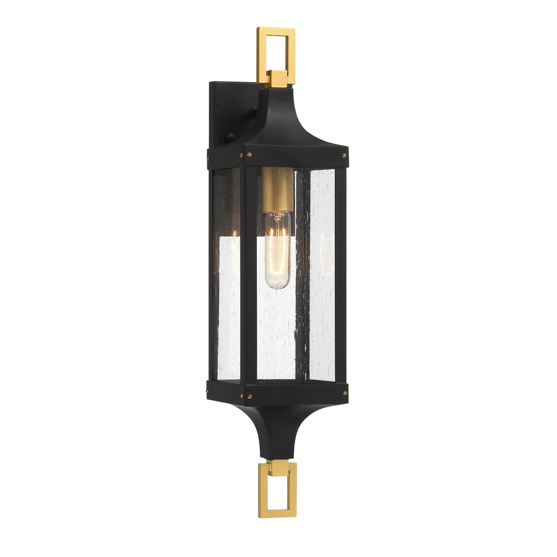 Savoy House Glendale 1 -Light 24.5-in H Matte Black Hardwired Outdoor Wall Light