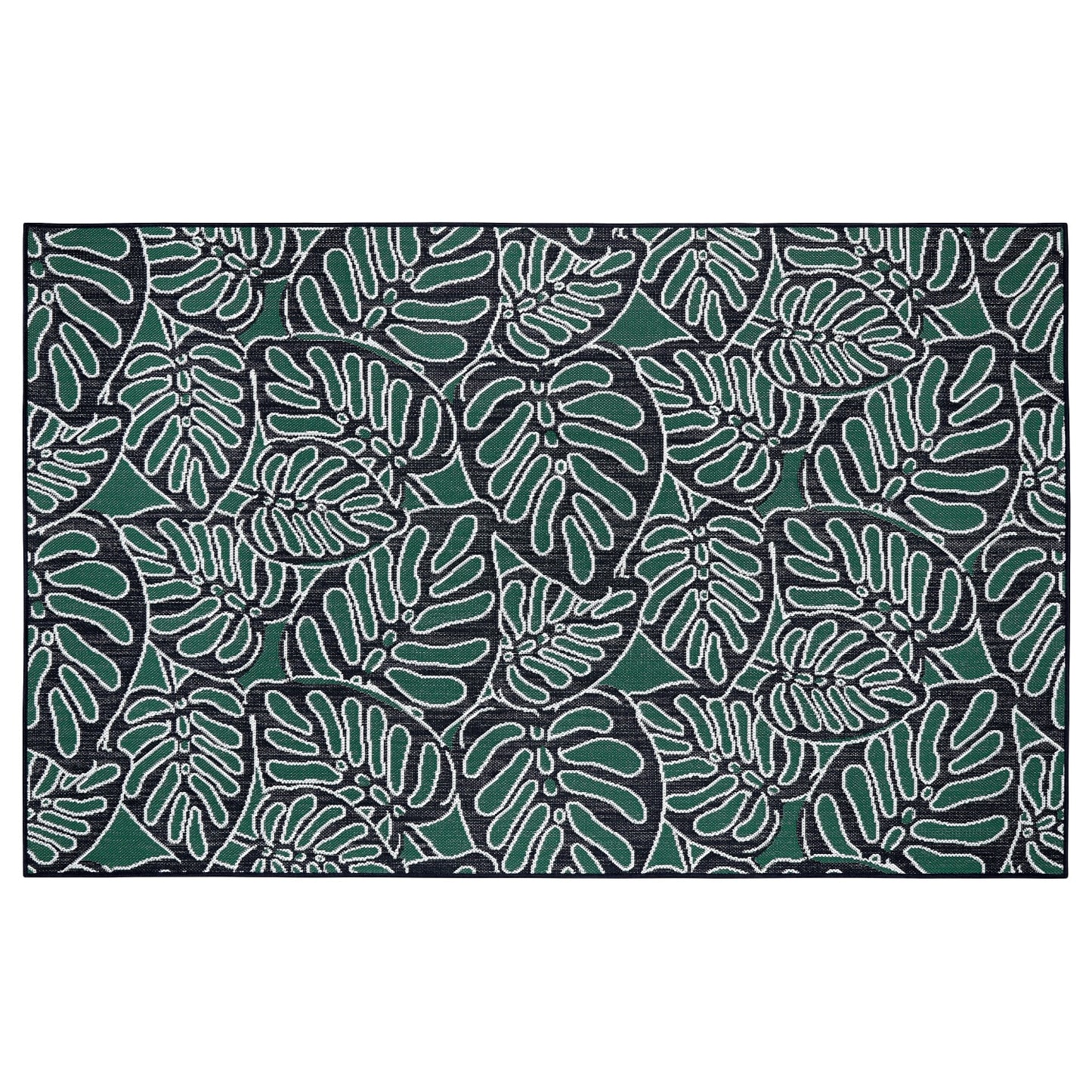 Classic Accessories Vera Bradley 8 x 10 (ft) Polypropylene Rain Forest Canopy Coral Green Rectangular Indoor/Outdoor Abstract Tropical Spot Clean Only Area rug