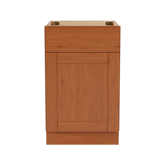 Arcade Green 21-in W x 34.5-in H x 24-in D Natural Bamboo Bamboo Base Fully Assembled Plywood Cabinet Recessed Panel Shaker