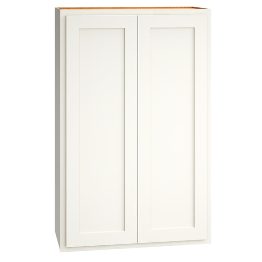 Diamond Express Jamestown 27-in W x 42-in H x 12-in D White Partial Overlay Wall Fully Assembled Plywood Cabinet Recessed Panel Shaker