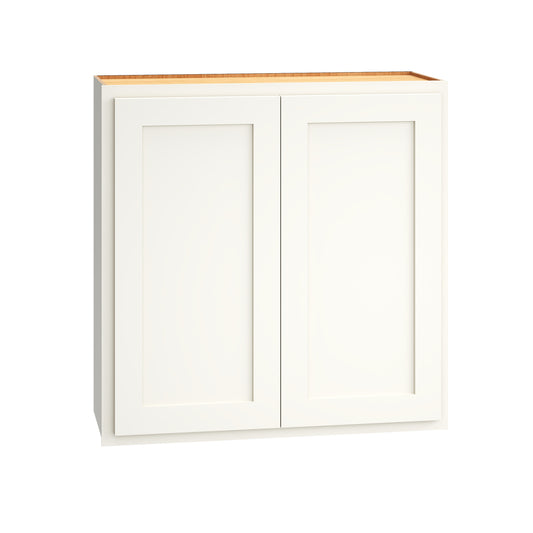 Diamond Express Jamestown 30-in W x 30-in H x 12-in D White Partial Overlay Wall Fully Assembled Plywood Cabinet Recessed Panel Shaker