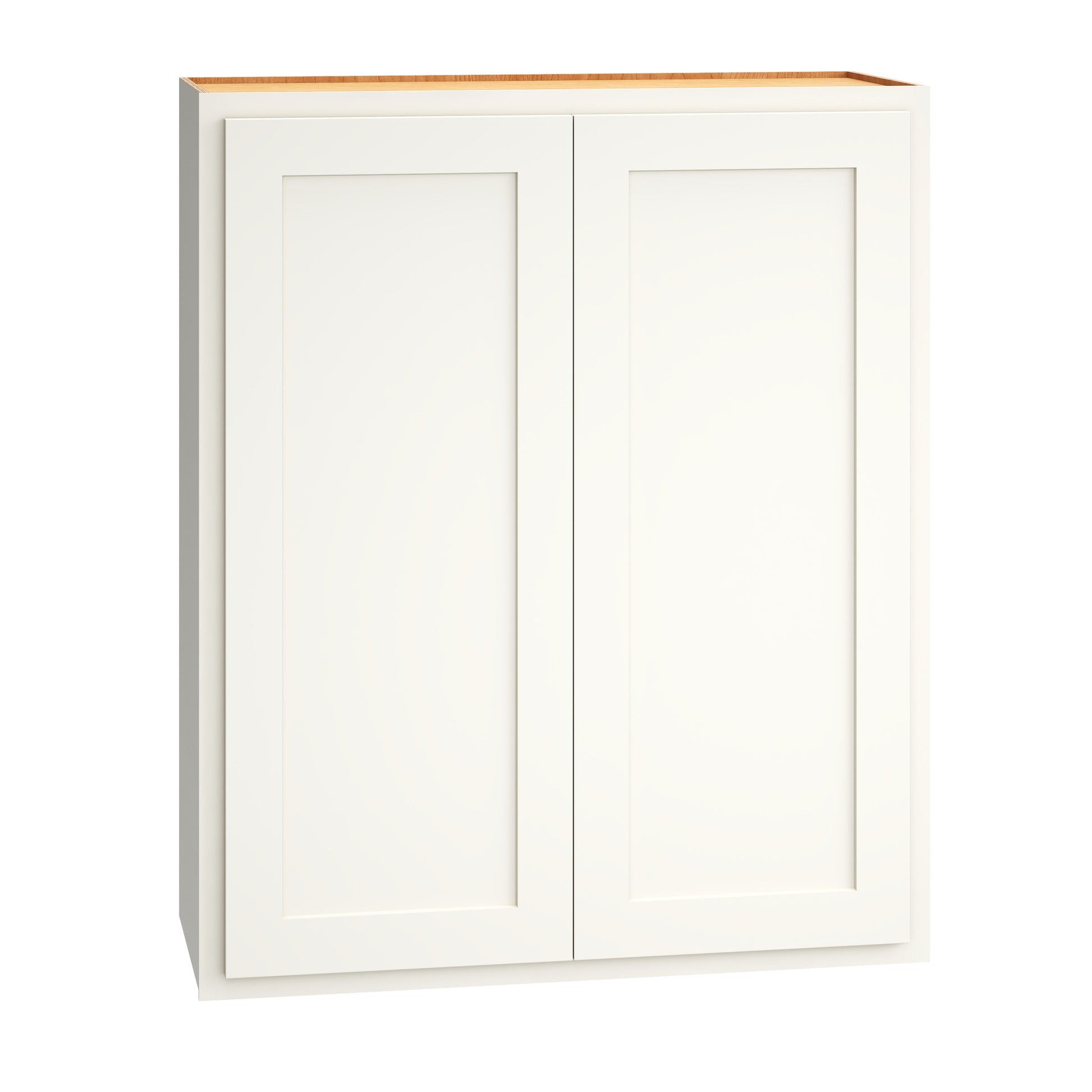 Diamond Express Jamestown 30-in W x 36-in H x 12-in D White Partial Overlay Wall Fully Assembled Plywood Cabinet Recessed Panel Shaker