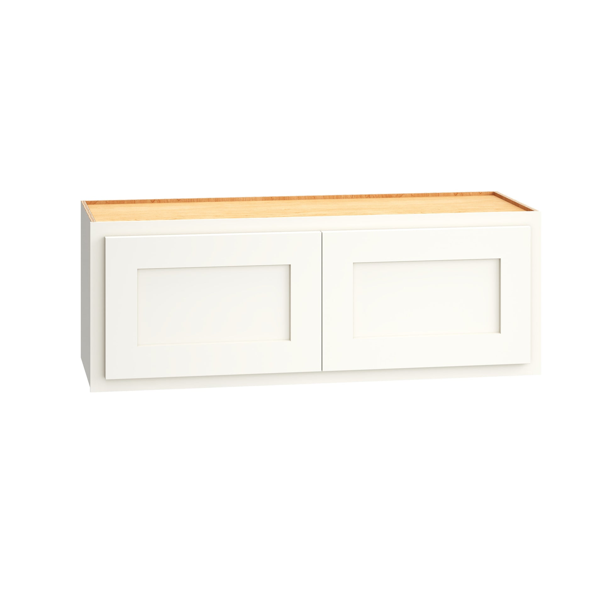 Diamond Express Jamestown 33-in W x 12-in H x 12-in D White Partial Overlay Wall Fully Assembled Plywood Cabinet Recessed Panel Shaker
