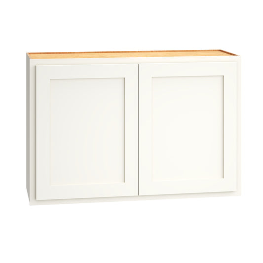 Diamond Express Jamestown 36-in W x 24-in H x 12-in D White Partial Overlay Wall Fully Assembled Plywood Cabinet Recessed Panel Shaker