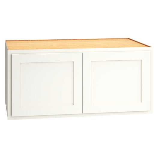 Diamond Express Jamestown 39-in W x 18-in H x 24-in D White Partial Overlay Wall Fully Assembled Plywood Cabinet Recessed Panel Shaker