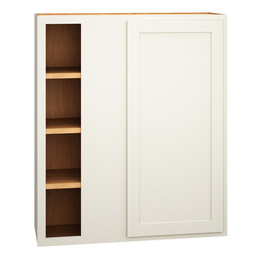 Diamond Express Jamestown 36-in W x 42-in H x 12-in D White Partial Overlay Blind Corner Wall Fully Assembled Plywood Cabinet Recessed Panel Shaker