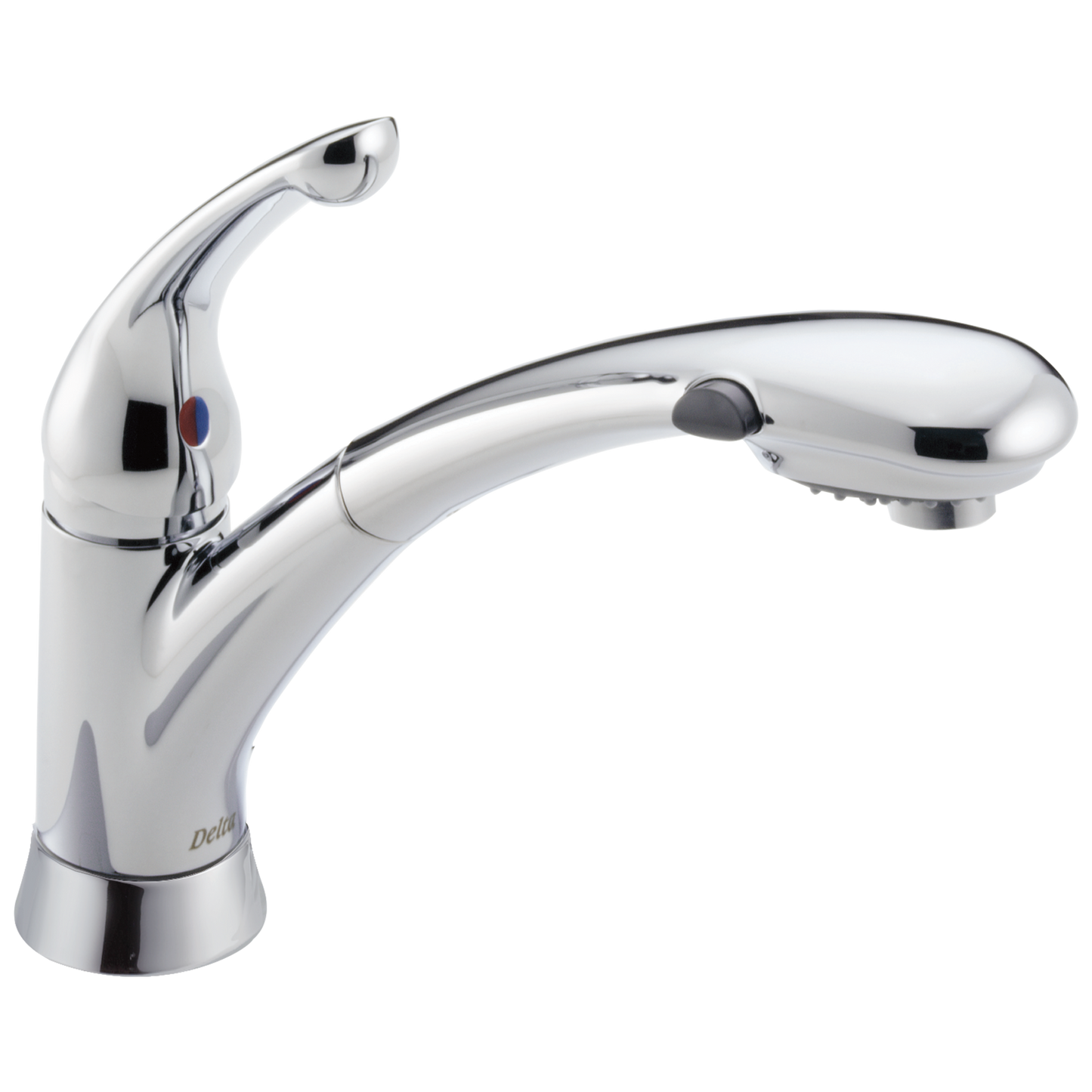 Delta Signature Chrome Single Handle Deck-mount Pull-out Kitchen Faucet with Sprayer (Includes Deck Plate)