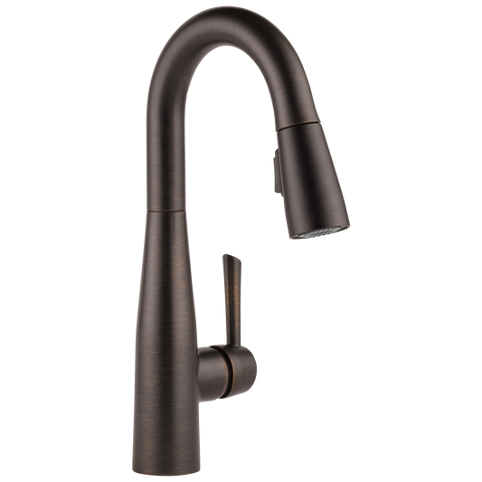 Delta Essa Venetian Bronze Single Handle Deck-mount Bar and Prep Kitchen Faucet with Sprayer