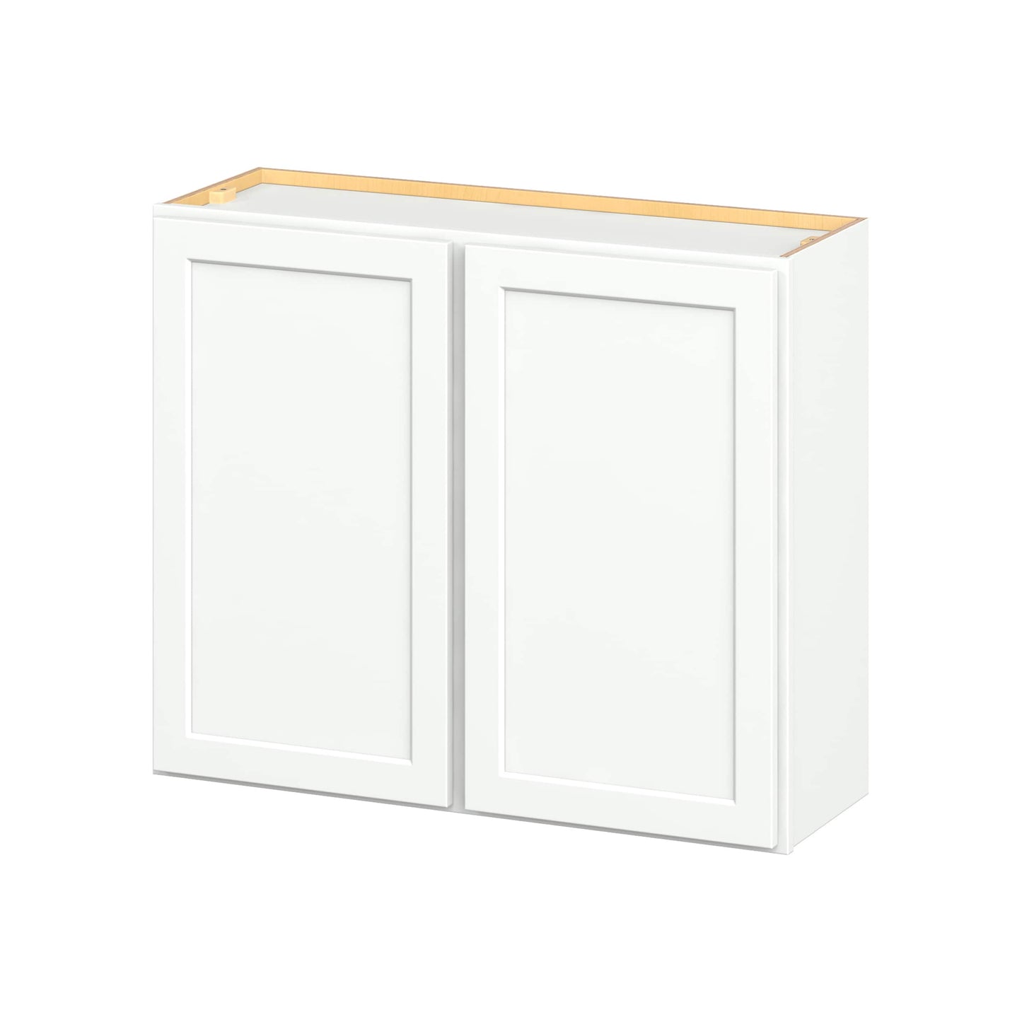 Hugo&Borg PRO Glendale 36-in W x 30-in H x 12-in D Pure White Wall Ready to Assemble (RTA) Plywood Cabinet Recessed Panel Shaker