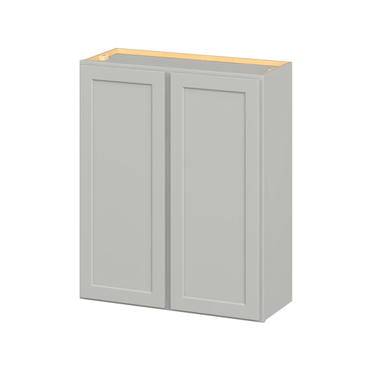 Hugo&Borg PRO Jasper 30-in W x 36-in H x 12-in D Whisper Gray Wall Ready to Assemble (RTA) Plywood Cabinet Flat Panel Shaker
