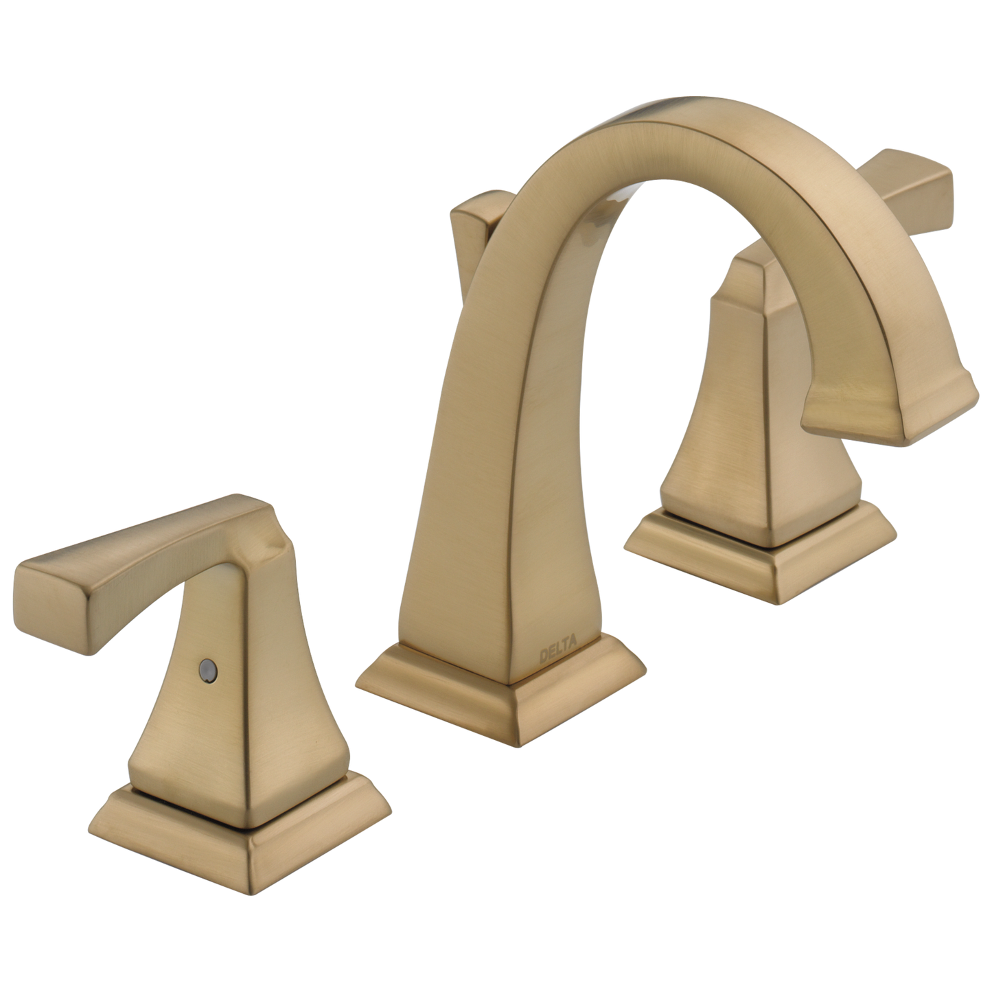 Delta Dryden Champagne Bronze Widespread 2-handle WaterSense Mid-arc Residential Handle Bathroom Sink Faucet with Drain