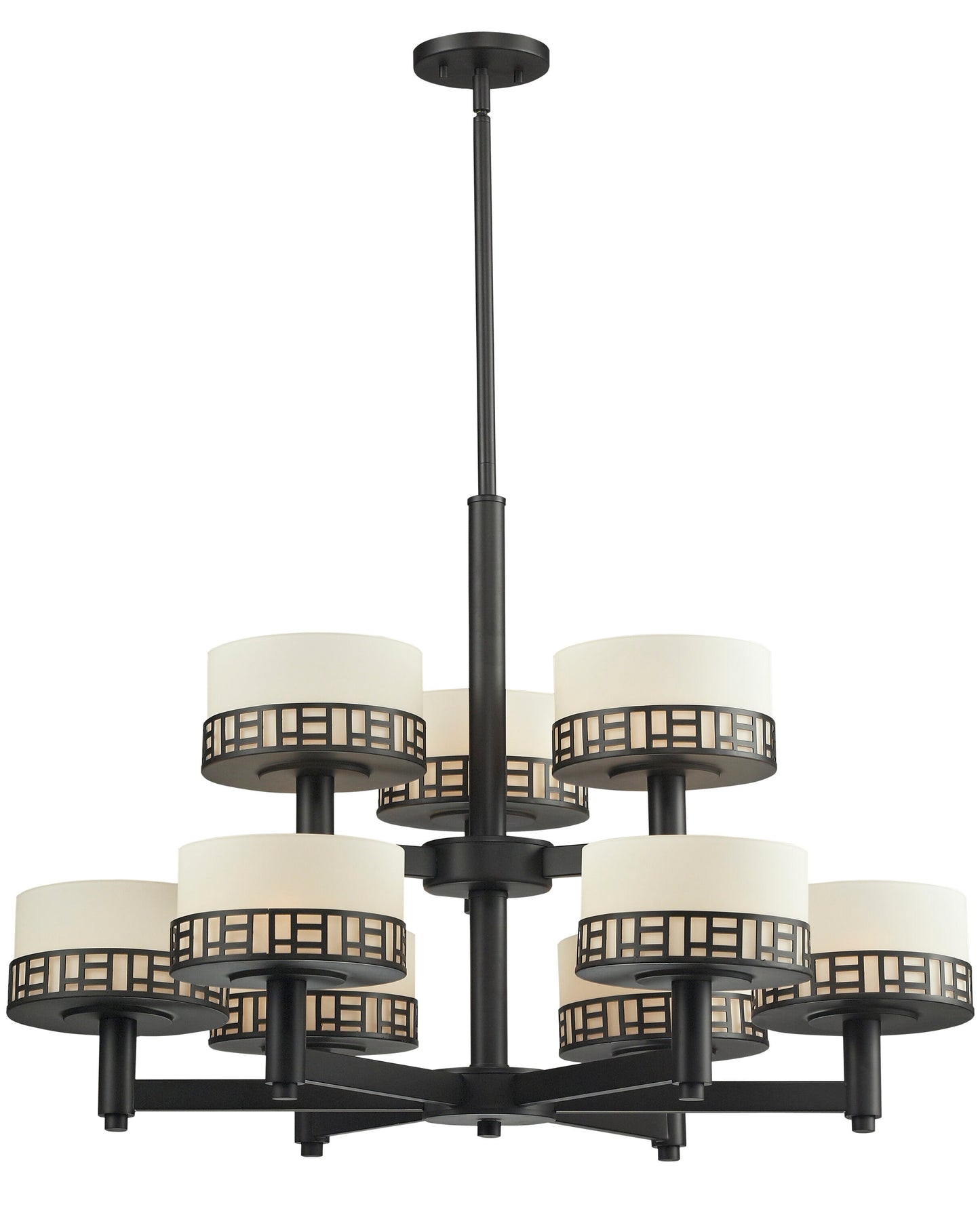 Z-Lite Elea 9 -Light Matte Bronze Indoor Opal glass Glass Metal Chandelier