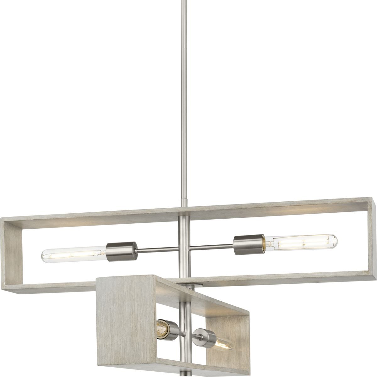 Progress Lighting Boundary 4 -Light Brushed Nickel Indoor Steel Chandelier