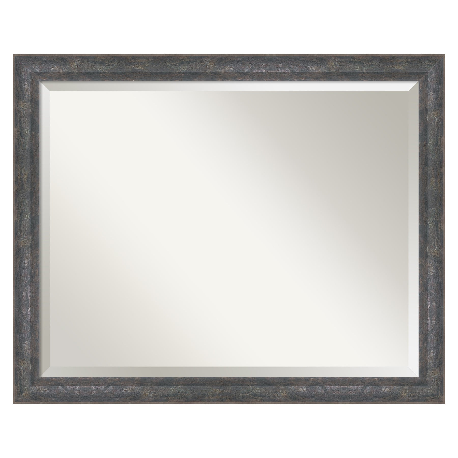 Amanti Art Angled Metallic Rainbow Frame 31.25-Inches W x 25.25-Inches H Rectangle Angled Metallic Rainbow Framed Vanity Mirror