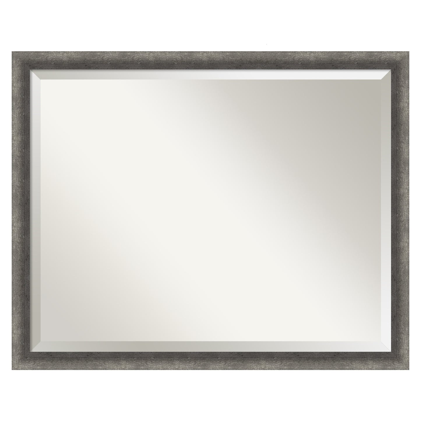 Amanti Art Burnished Concrete Narrow Frame 30.25-Inches W x 24.25-Inches H Rectangle Burnished Concrete Narrow Framed Vanity Mirror