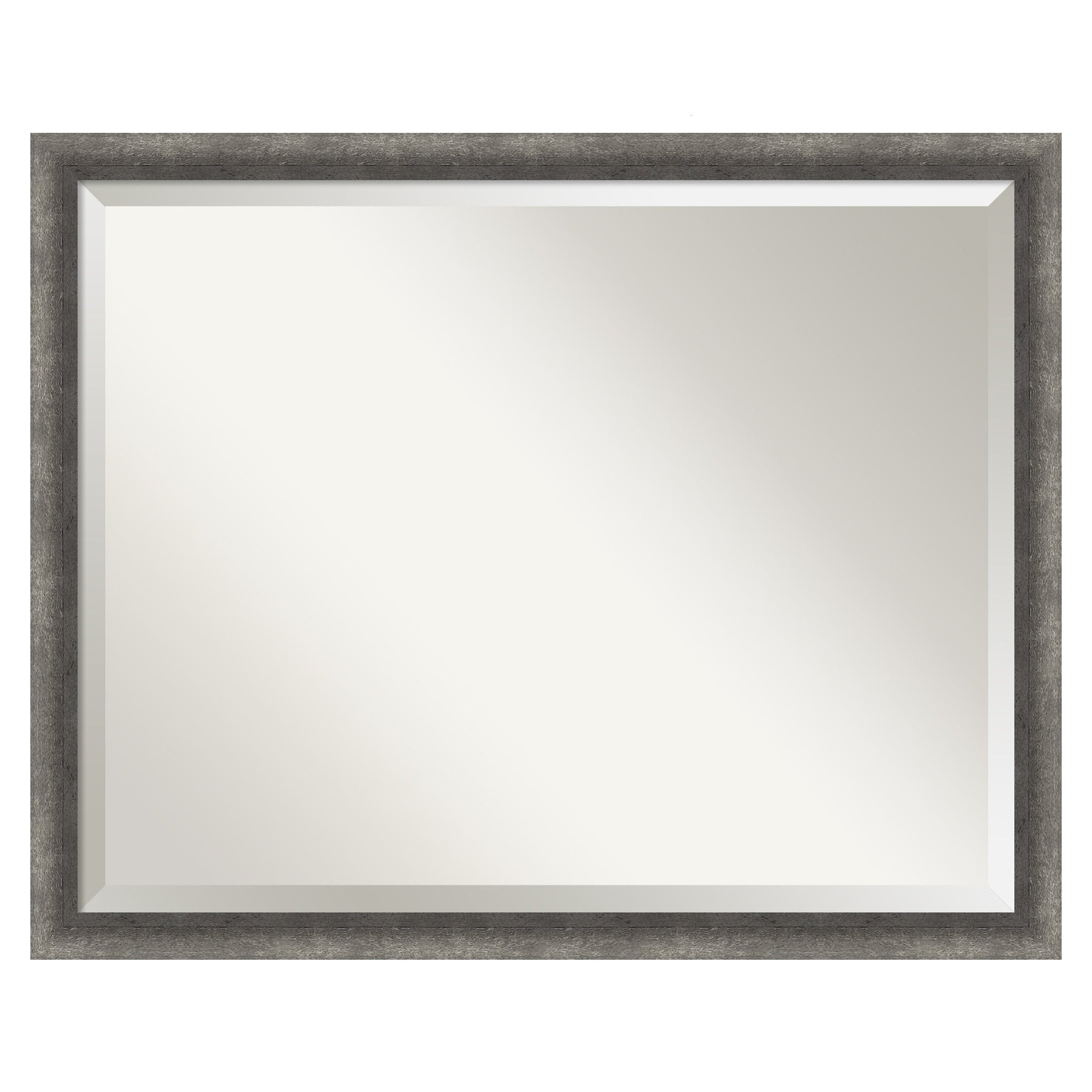 Amanti Art Burnished Concrete Narrow Frame 30.25-Inches W x 24.25-Inches H Rectangle Burnished Concrete Narrow Framed Vanity Mirror