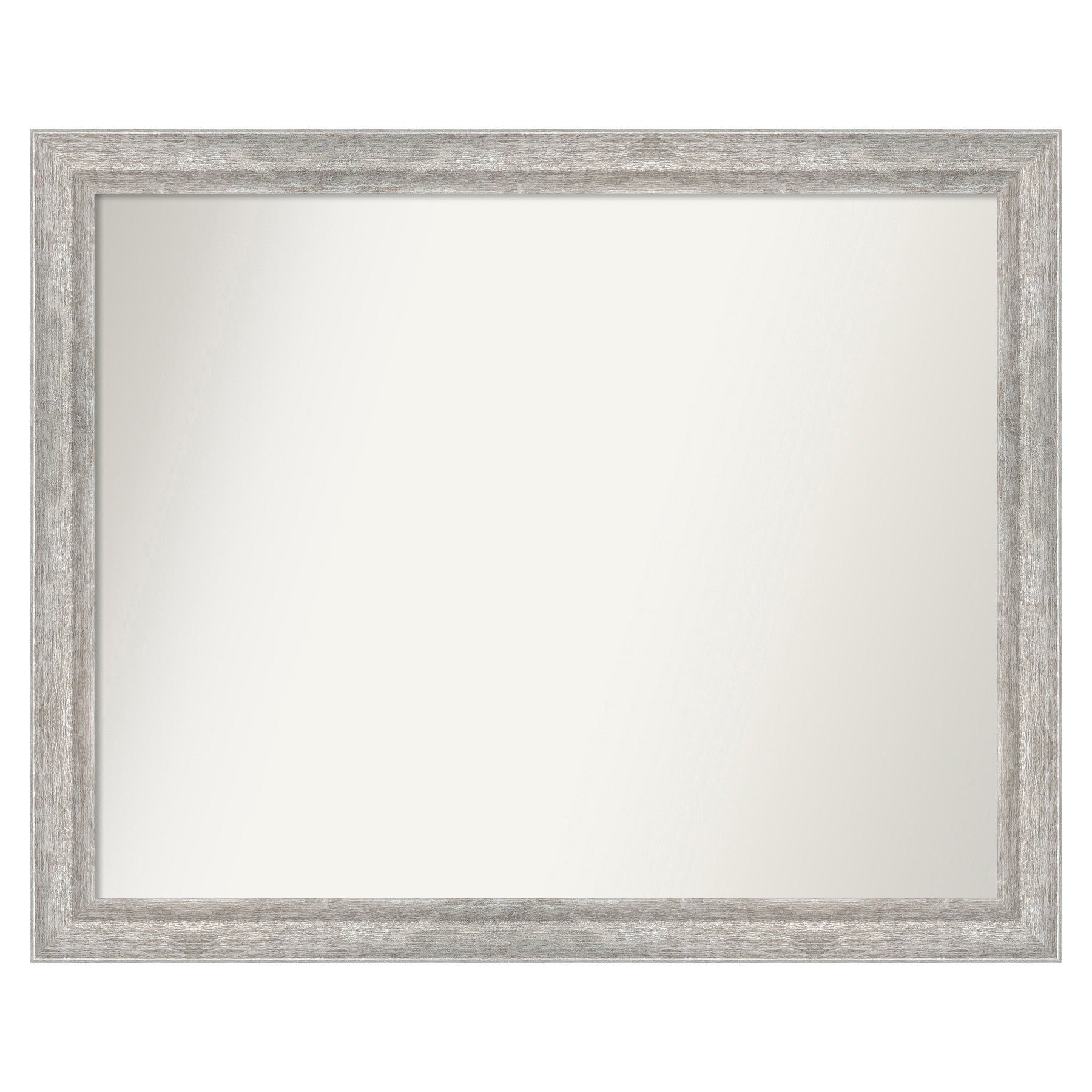 Amanti Art Angled Silver Frame 31.25-Inches W x 25.25-Inches H Rectangle Angled Silver Framed Vanity Mirror