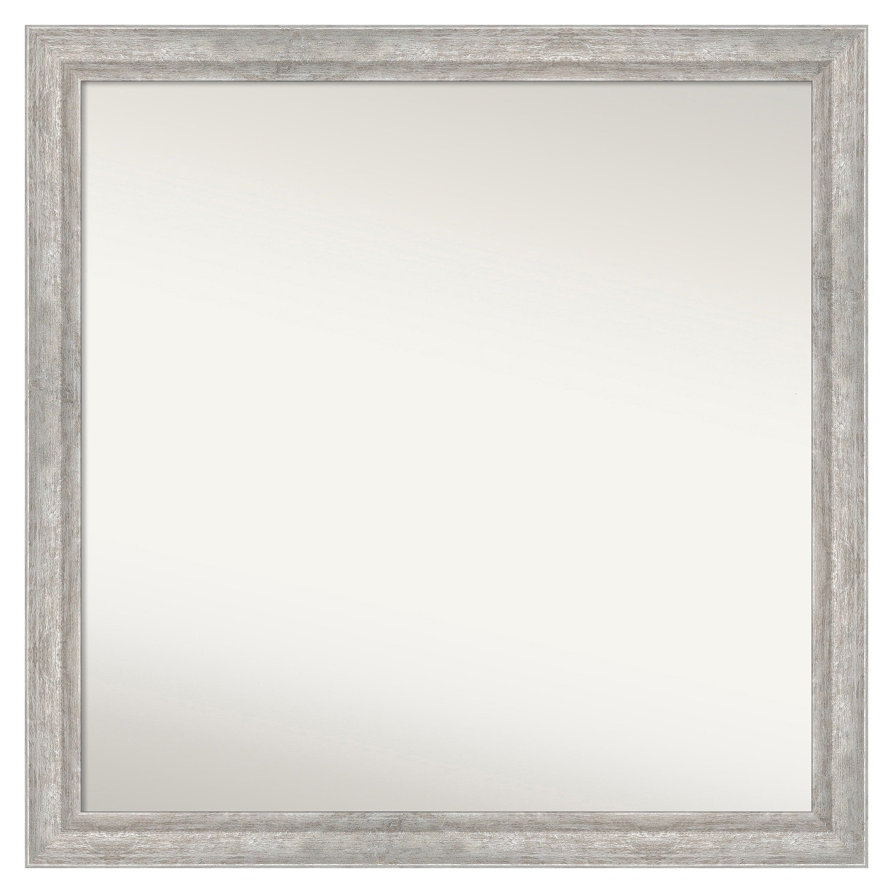 Amanti Art Angled Silver Frame 29.25-Inches W x 29.25-Inches H Square Angled Silver Framed Vanity Mirror
