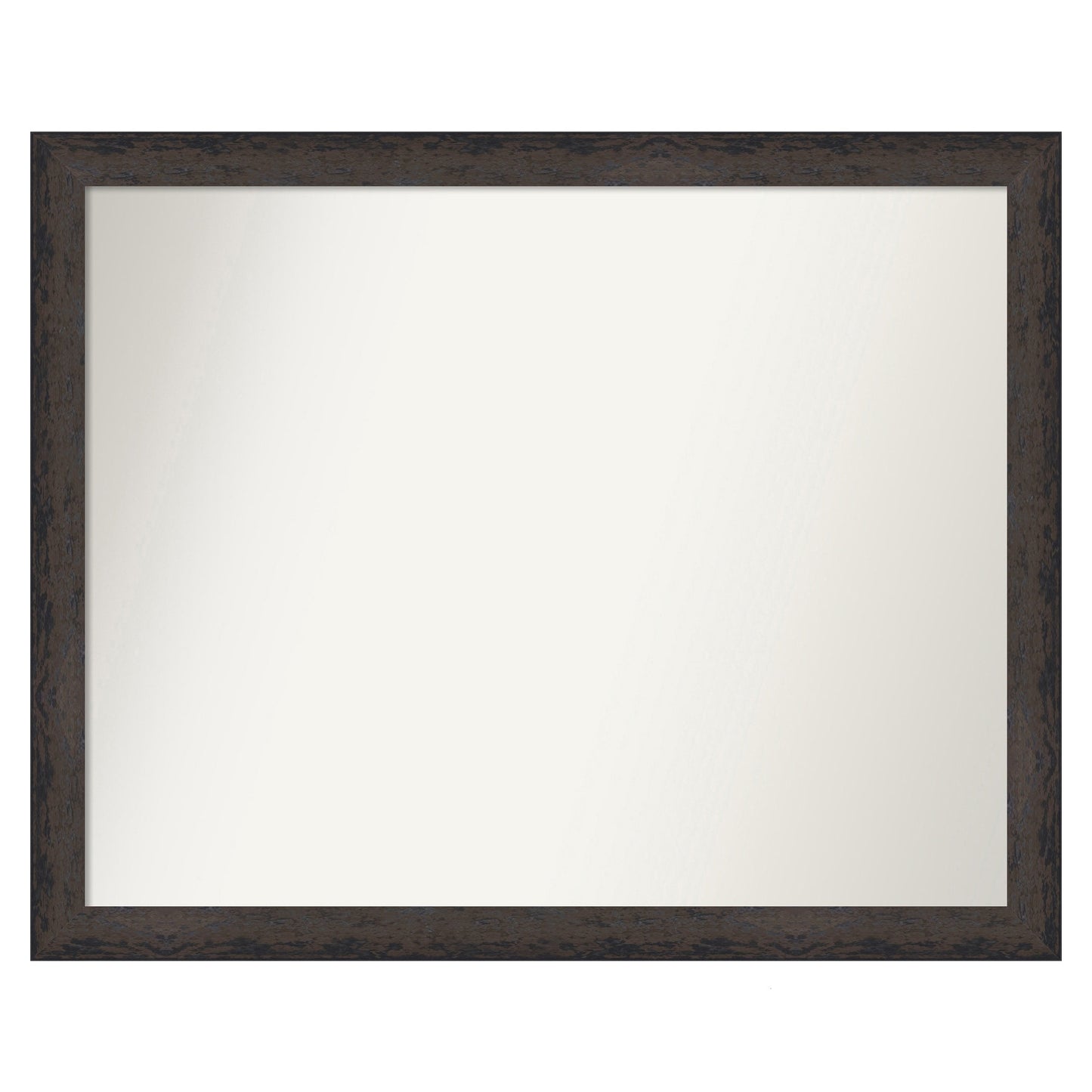 Amanti Art Dappled Black Brown Narrow Frame 30.75-Inches W x 24.75-Inches H Rectangle Dappled Black Brown Narrow Framed Vanity Mirror
