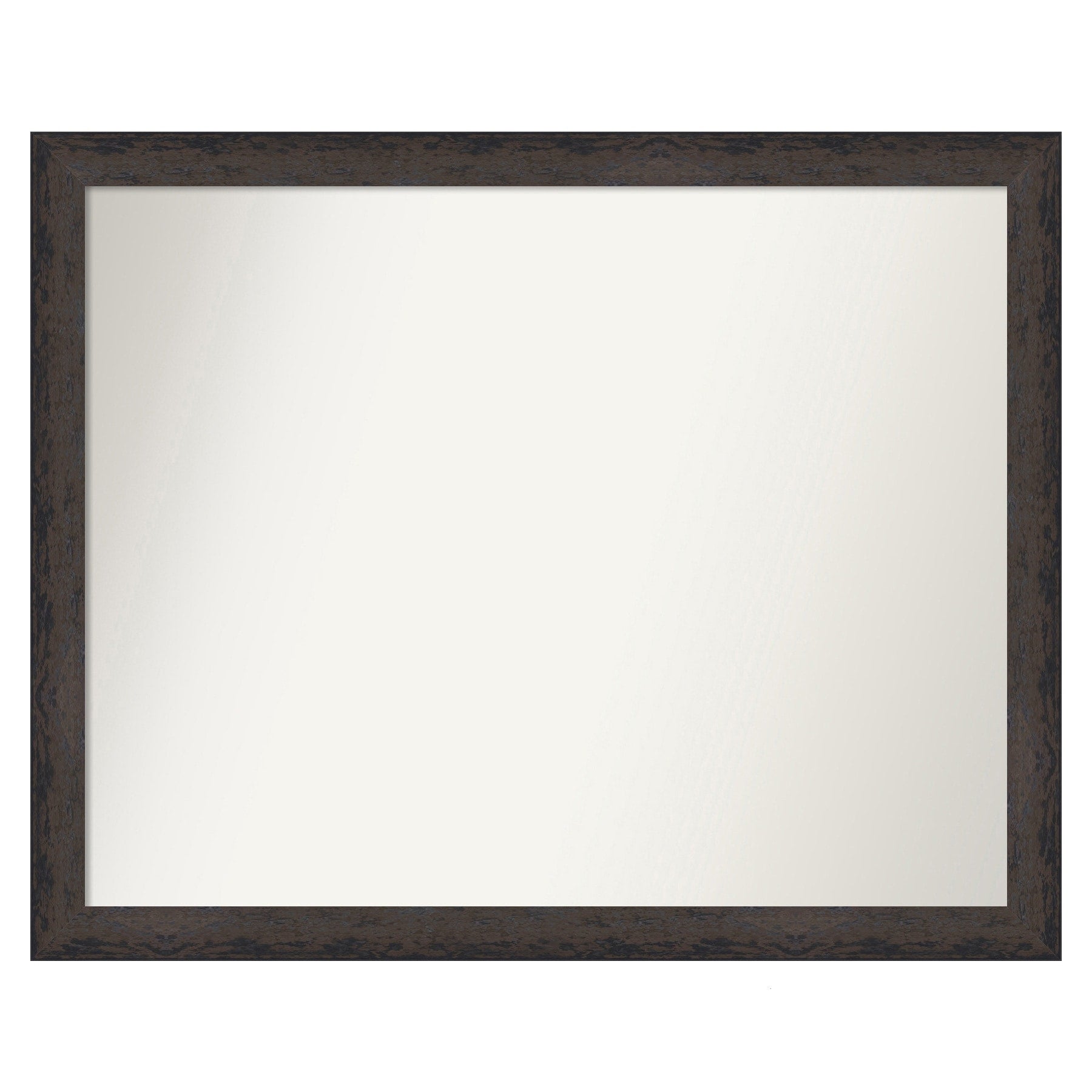 Amanti Art Dappled Black Brown Narrow Frame 30.75-Inches W x 24.75-Inches H Rectangle Dappled Black Brown Narrow Framed Vanity Mirror