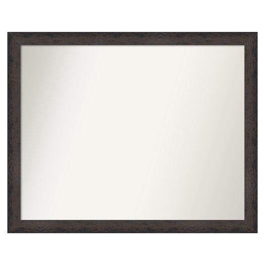 Amanti Art Dappled Black Brown Narrow Frame 30.75-Inches W x 24.75-Inches H Rectangle Dappled Black Brown Narrow Framed Vanity Mirror