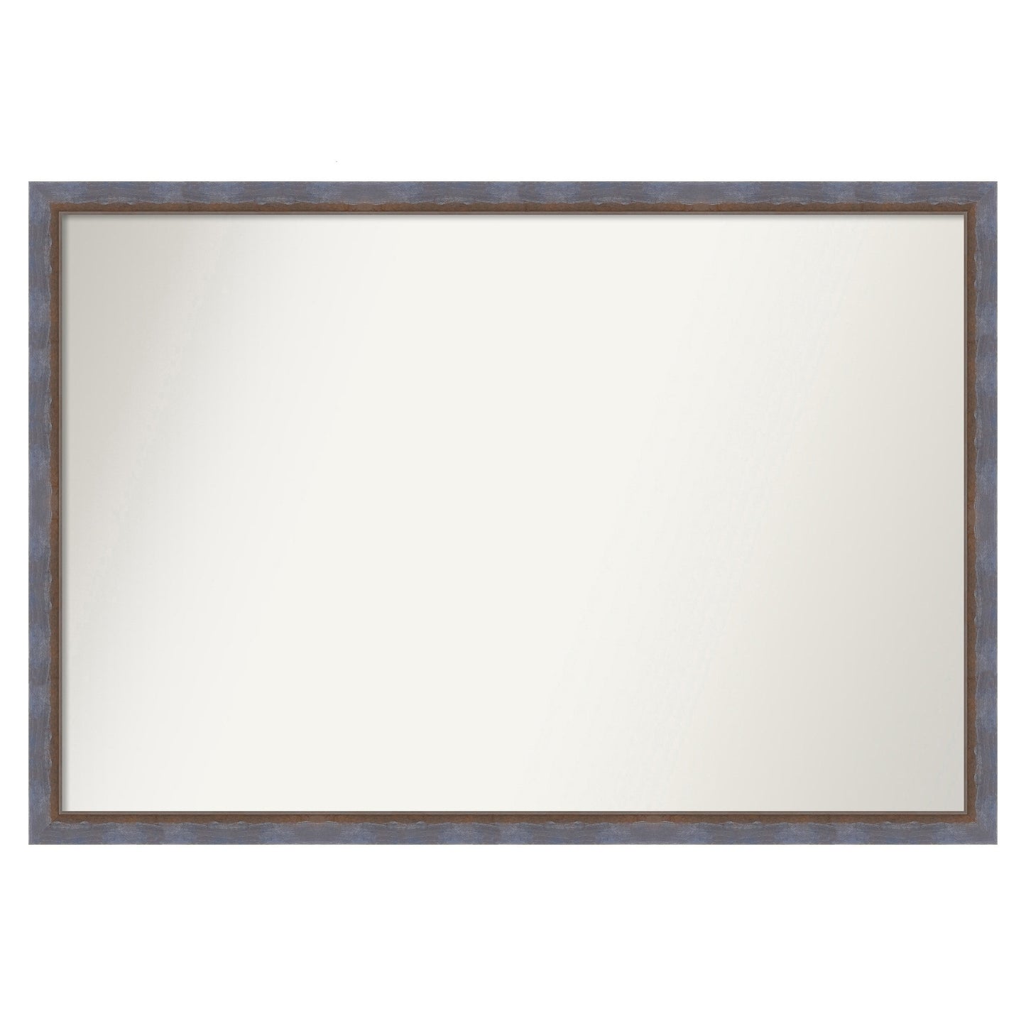 Amanti Art Two Tone Blue Copper Frame 38.25-Inches W x 26.25-Inches H Rectangle Two Tone Blue Copper Framed Vanity Mirror