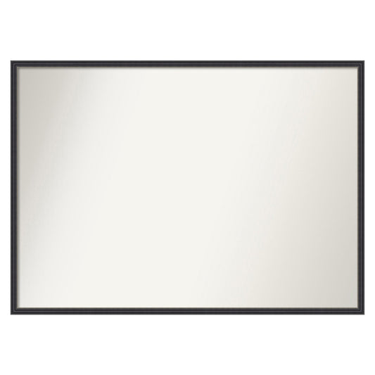 Amanti Art Stylish Black Narrow Frame 39.25-in W x 28.25-in H Rectangle Stylish Black Narrow Framed Wall Mirror