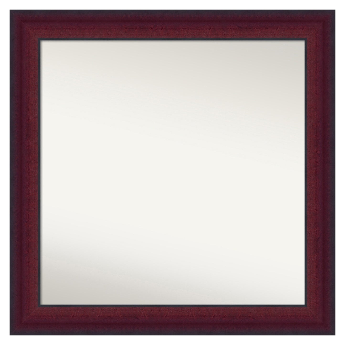 Amanti Art Canterbury Cherry Frame 31.25-in W x 31.25-in H Square Canterbury Cherry Framed Wall Mirror