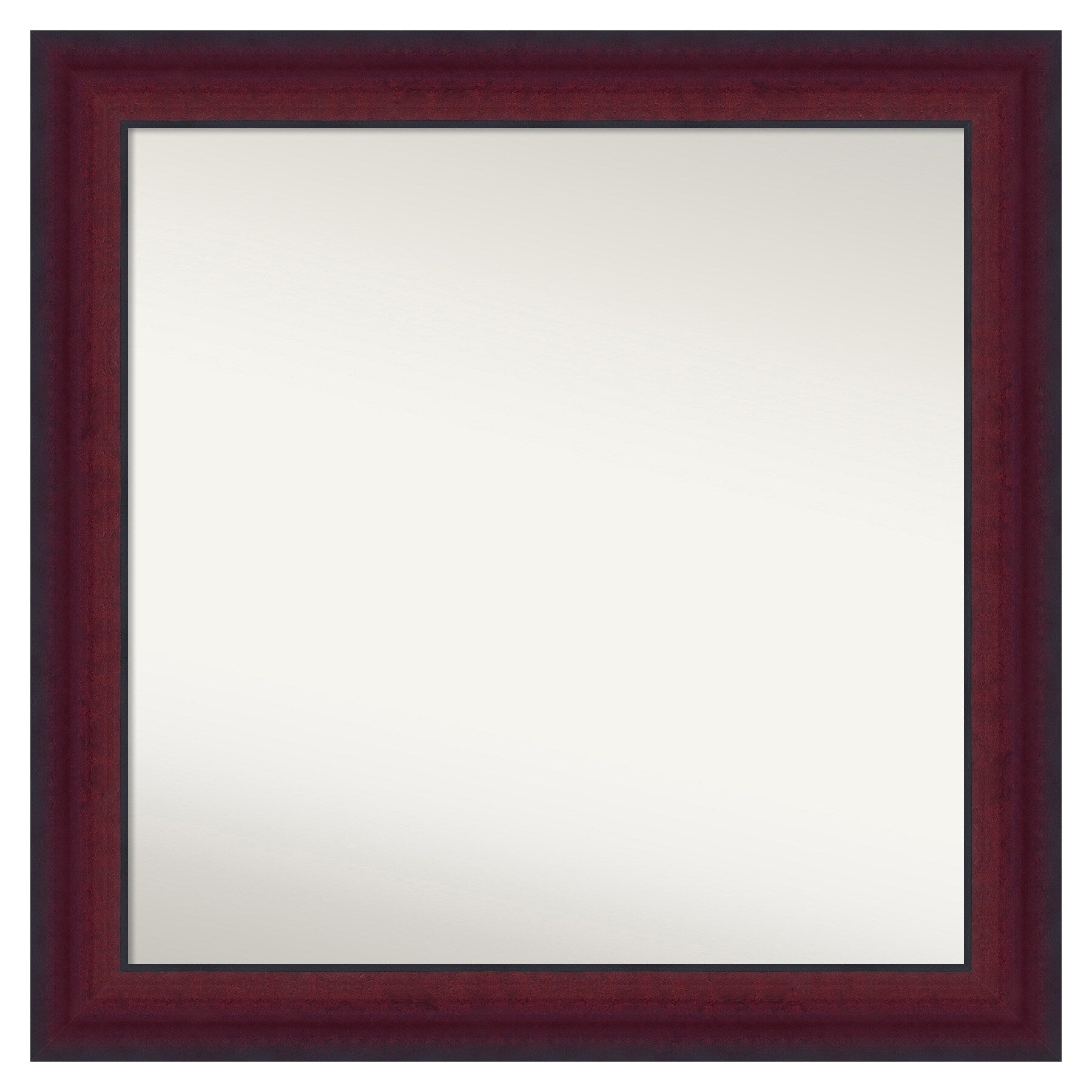 Amanti Art Canterbury Cherry Frame 31.25-in W x 31.25-in H Square Canterbury Cherry Framed Wall Mirror