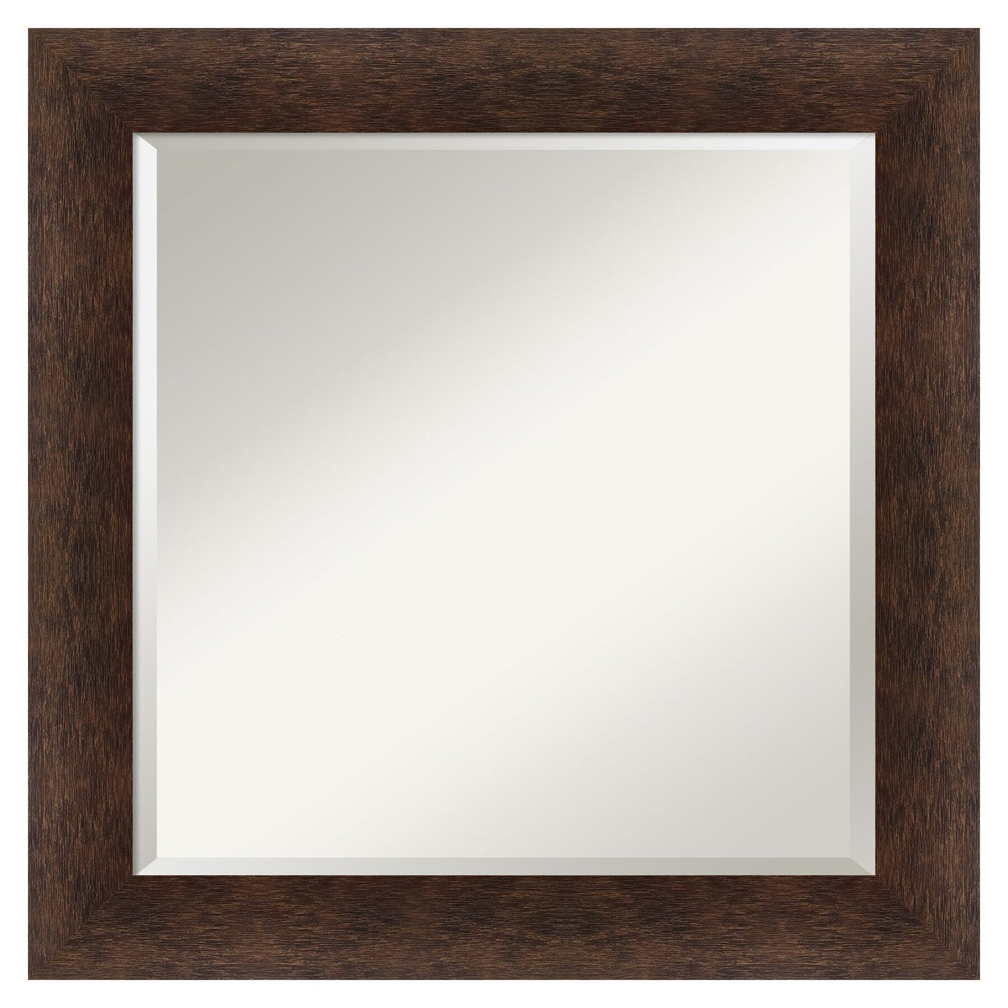 Amanti Art Warm Walnut Frame 25-Inches W x 25-Inches H Square Warm Walnut Framed Vanity Mirror