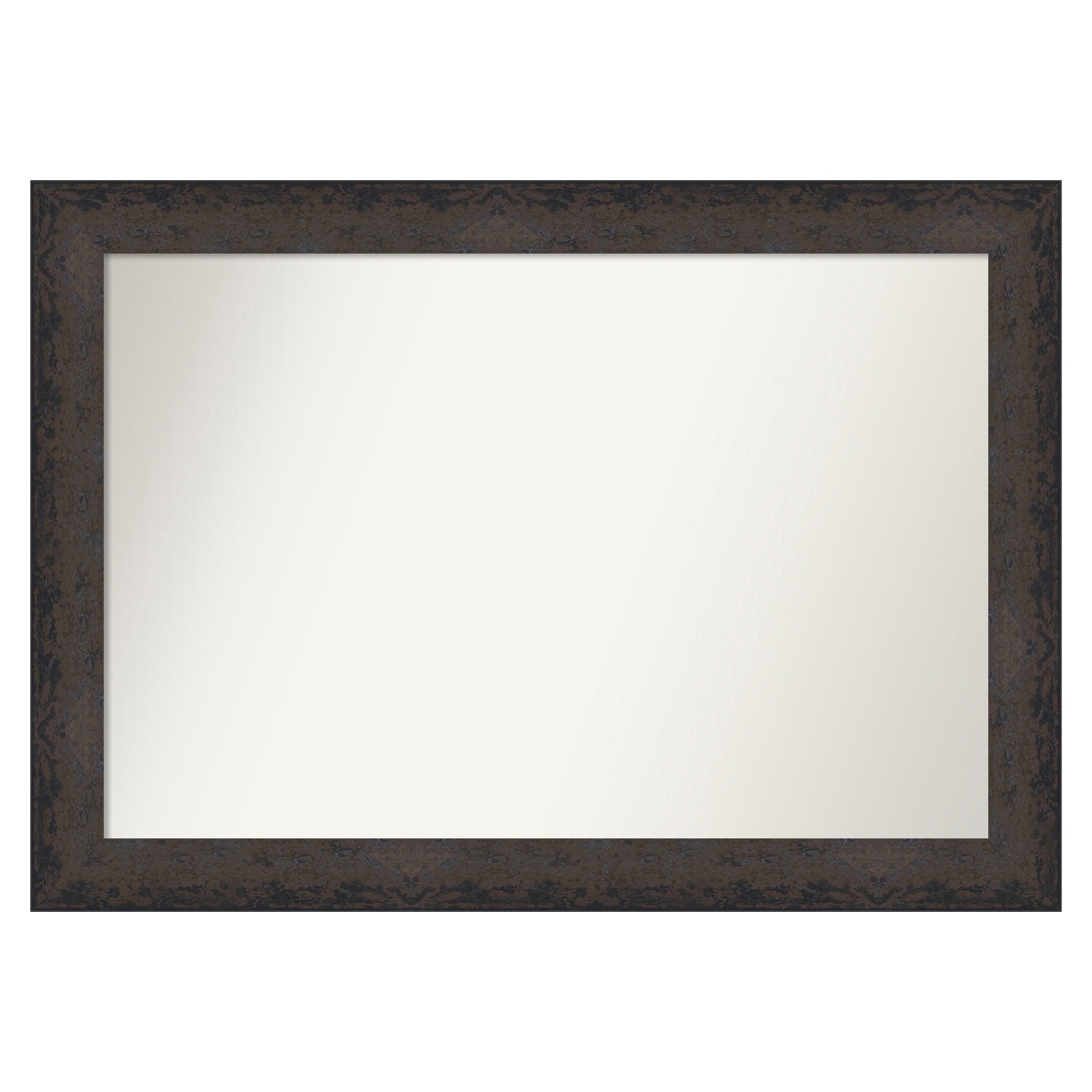 Amanti Art Dappled Black Brown Frame 41.5-in W x 29.5-in H Rectangle Dappled Black Brown Framed Wall Mirror