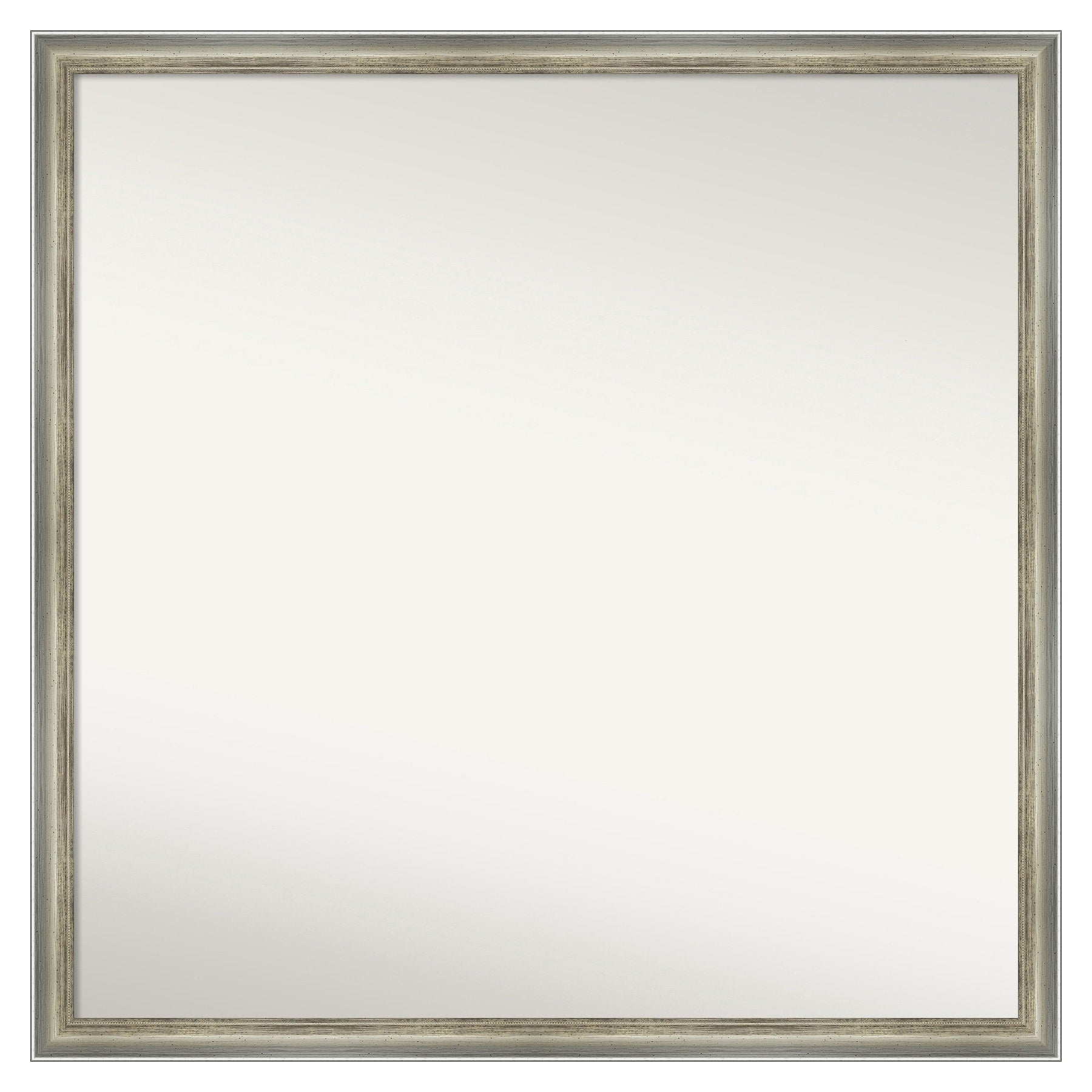 Amanti Art Salon Scoop Silver Frame 27.75-Inches W x 27.75-Inches H Square Salon Scoop Silver Framed Vanity Mirror