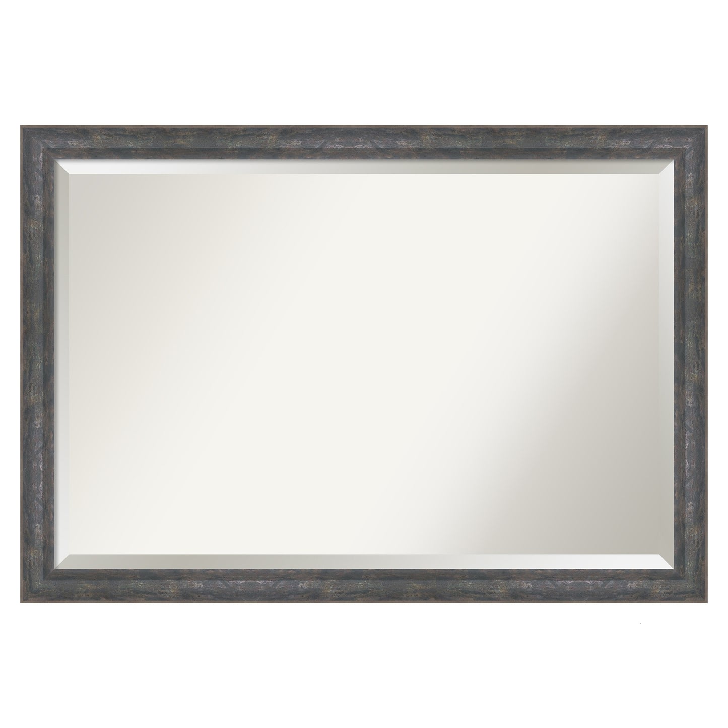 Amanti Art Angled Metallic Rainbow Frame 39.25-Inches W x 27.25-Inches H Rectangle Angled Metallic Rainbow Framed Wall Mirror