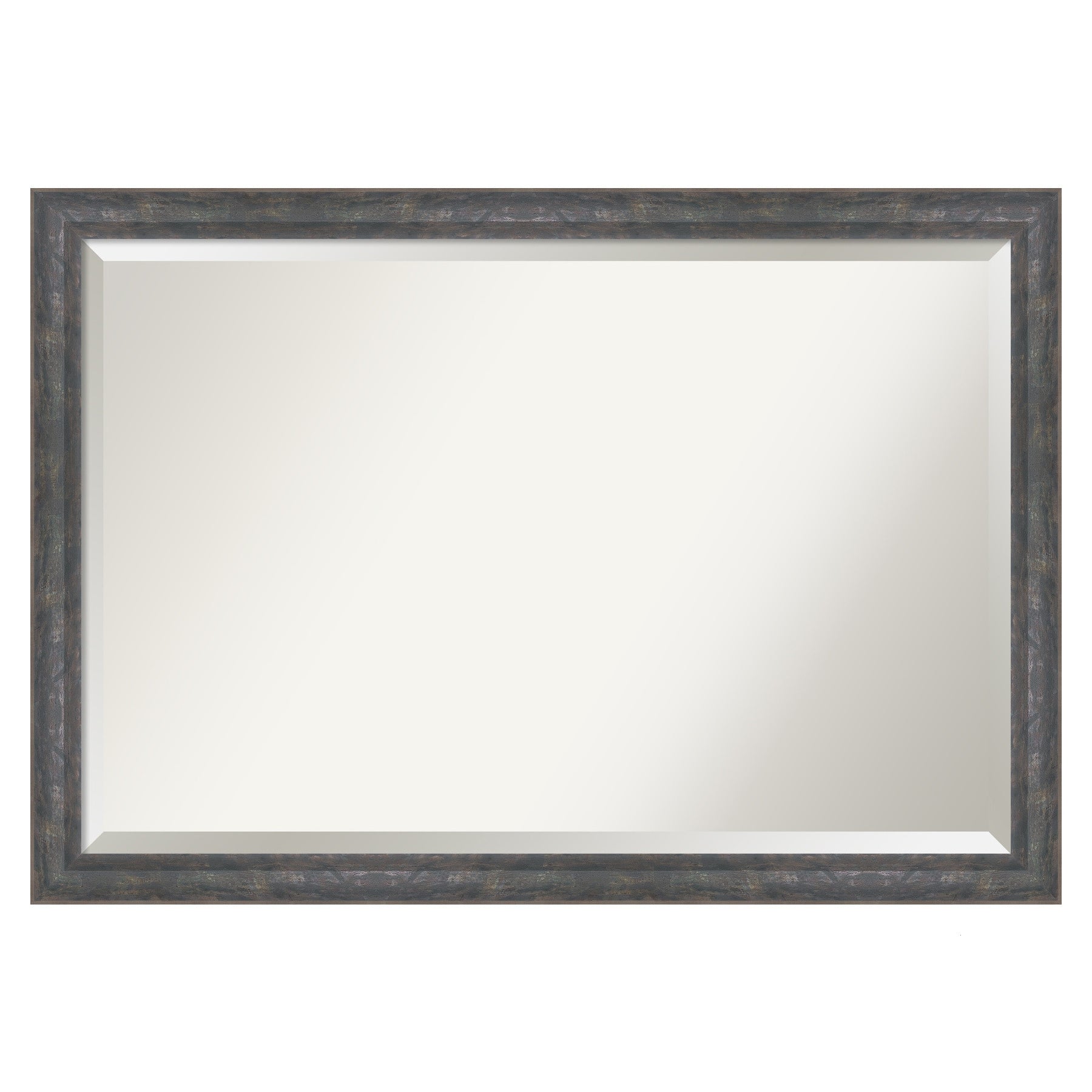 Amanti Art Angled Metallic Rainbow Frame 39.25-Inches W x 27.25-Inches H Rectangle Angled Metallic Rainbow Framed Wall Mirror