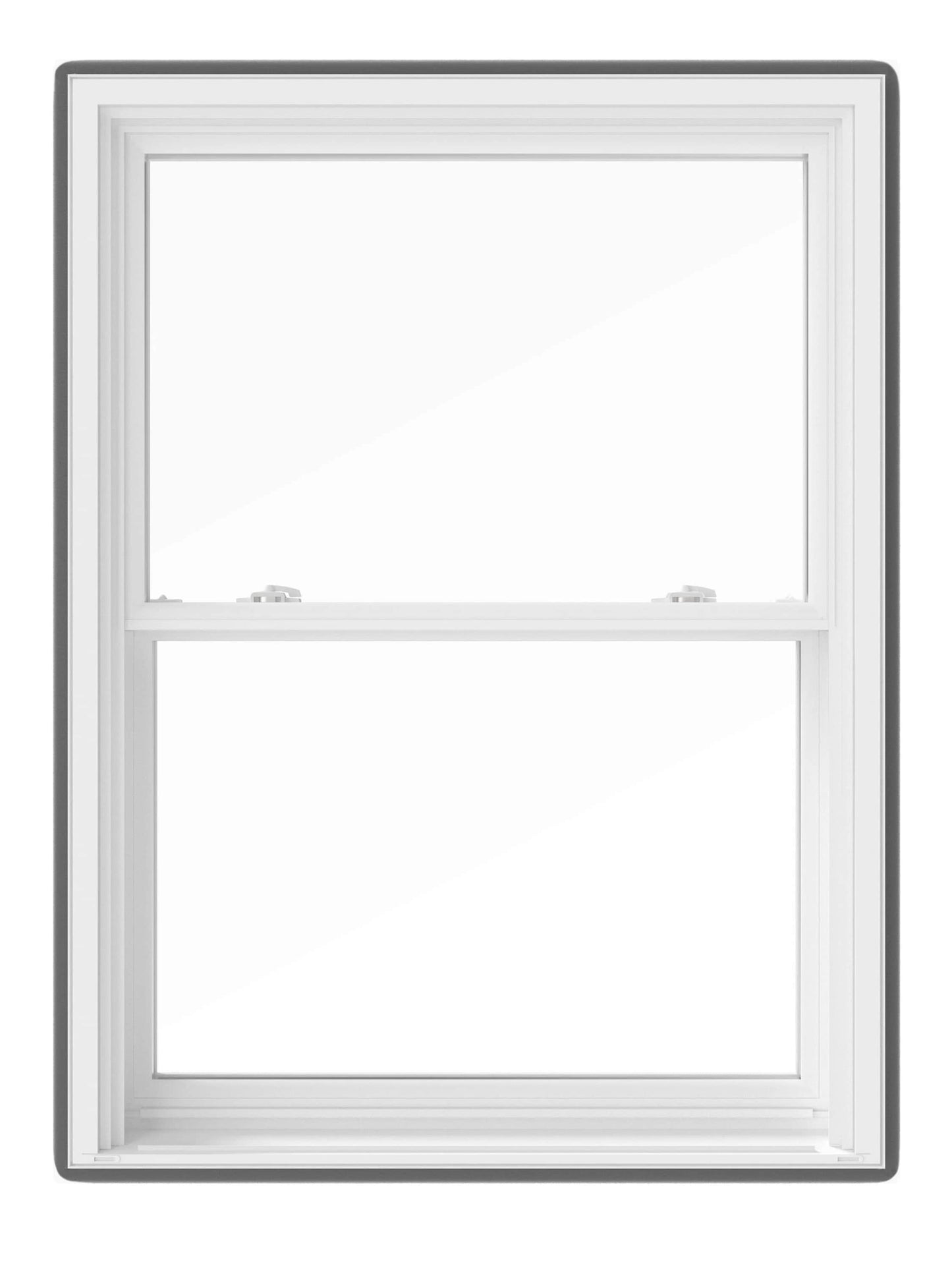 Pella 150 Series 31-1/2-in x 37-1/2-in White Exterior White Interior Vinyl Replacement Double Hung Window Low-E argon Double Pane Glass (Full Screen Included)