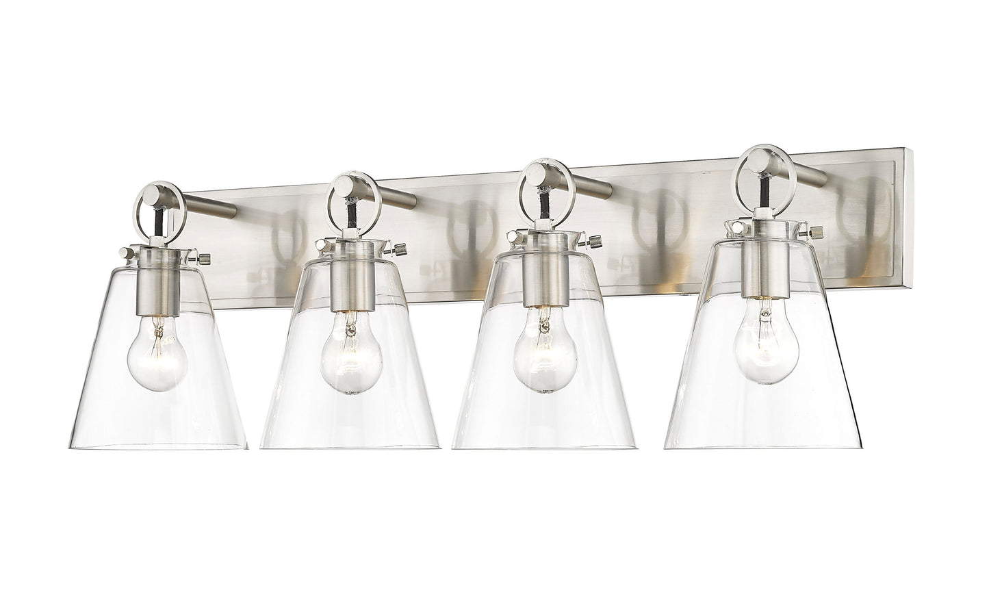 Z-Lite Harper 31.25-in 4 Light Brushed Nickel Modern/contemporary Bathroom Vanity light