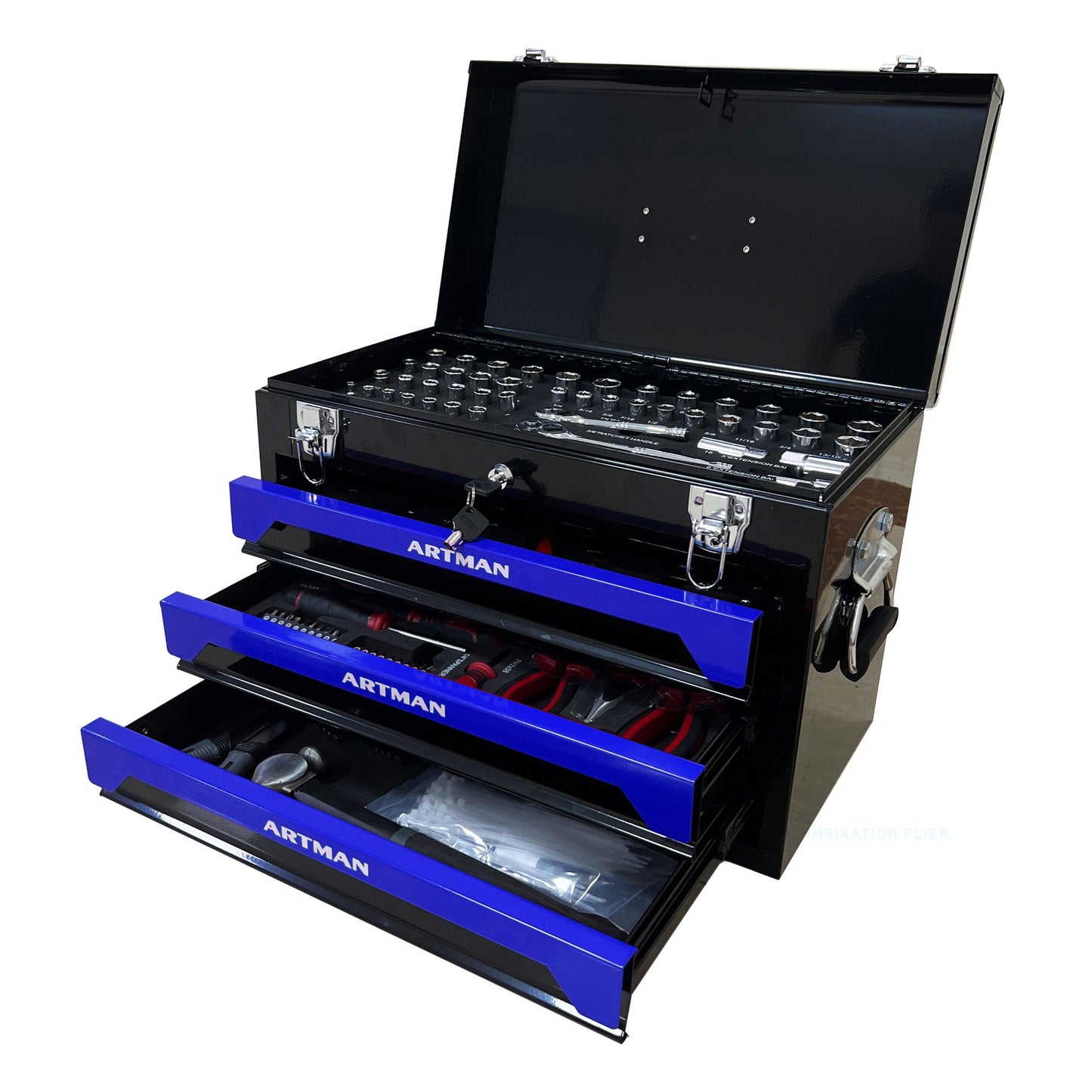 Gaierptone 339 -Piece Blue Household Tool Set with Hard Case