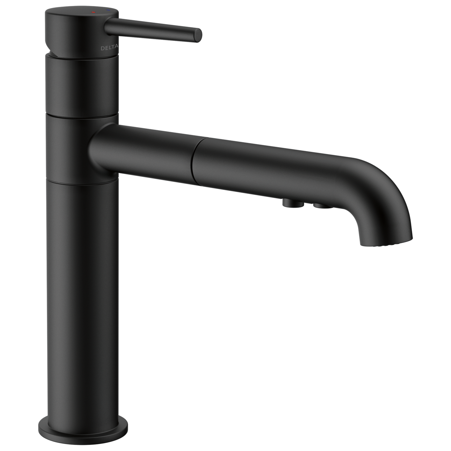Delta Trinsic Matte Black Single Handle Deck-mount Pull-out Kitchen Faucet with Sprayer