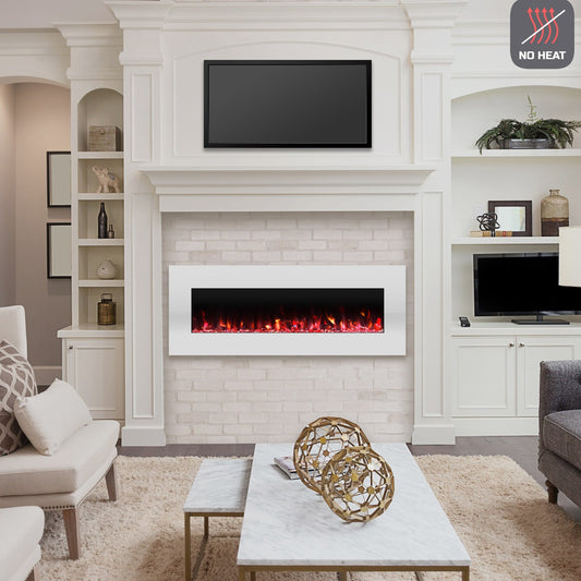 Hastings Home 50.5-in W White LED Electric Fireplace 981685VZO