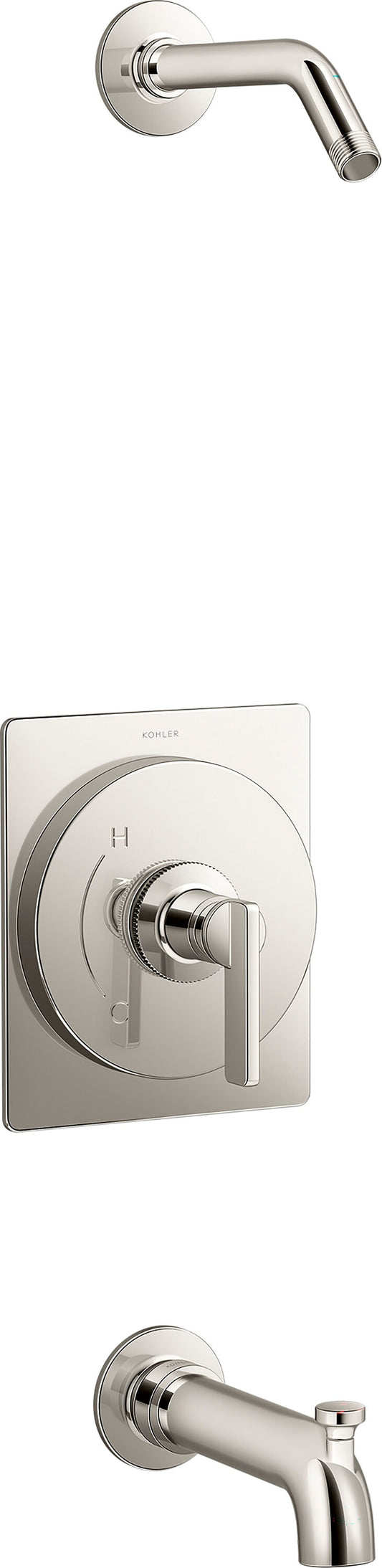 KOHLER Castia by Studio McGee Vibrant Polished Nickel 1-handle Bathtub and shower Faucet (Sold Separately)