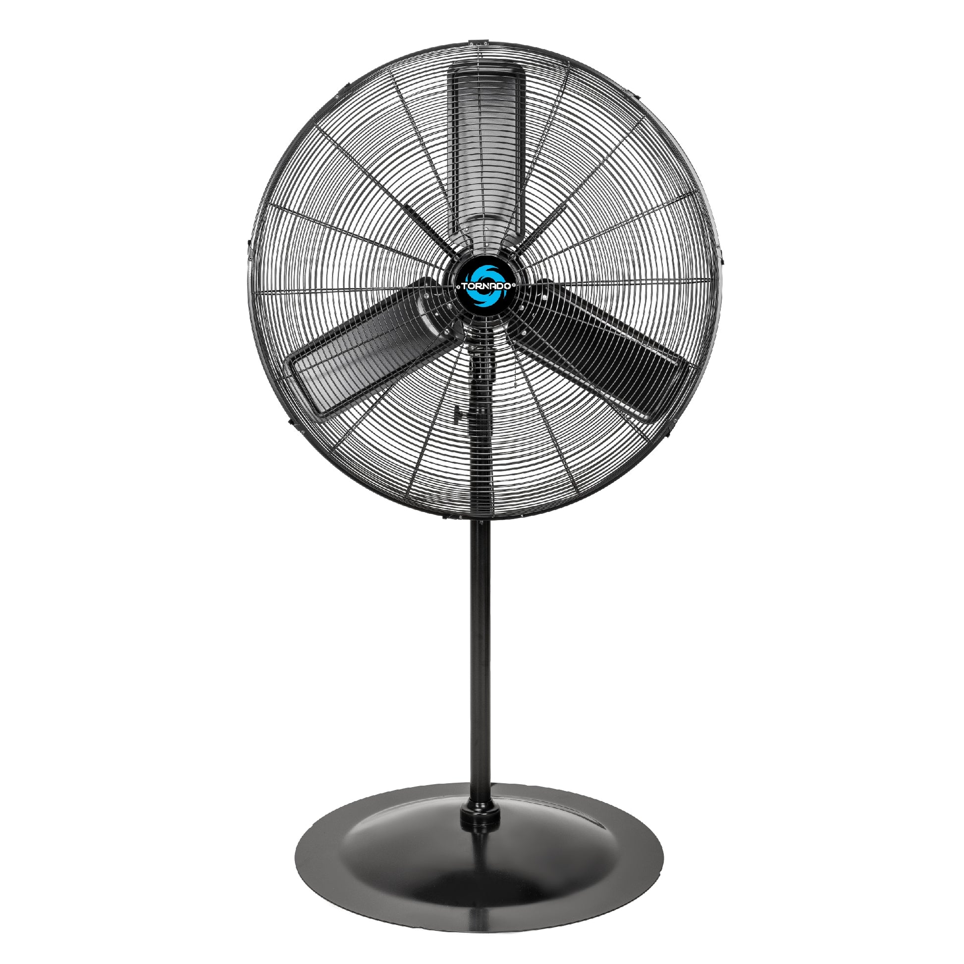 Tornado Fans 30-in 120 -Volt High Velocity Indoor/Outdoor Black Oscillating Pedestal Fan